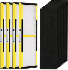 4 Pack FLT4825 True HEPA Filter B Replacement with Activated Carbon Pre-Filters Compatible with Guardian Air Purifier AC4825 AC4300 AC4800 AC4900 AC4850