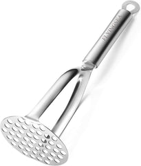 Potato Masher,Professional 18-10 Stainless Steel Potato Masher.Garlic Press,Cooking and Kitchen Gadget