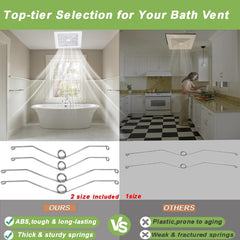 12x12'' Bathroom Exhaust Fan Cover, Vent Hood Replacement with Spring, Exhaust Fan Housing, Bathroom Ceiling Grill, Ventilation Fan Grill, Air Vent Cover, Air Filter Diverter Diffuser (1Pcs)