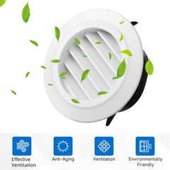 4 Inch Soffit Vent Round Vent Cover Air Vent Covers Round Ceiling Diffuser Dryer Vent Cover with Built in Mesh Air Wall Vent Cover for Exhaust Fan Inline Duct Fan Bathroom Kitchen
