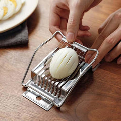 Egg Slicer, Stainless Steel Egg Slicer Cutter, Multipurpose Slicer for Egg Ham Strawberry Banana Soft Fruit