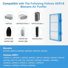 6 Pack AER1 ilter Replacement or Holmes AER1 Series, HAP30AT Total Air HEPA Type ilter or Replacement Parts # HAP300AH-U4R, HAP242-NUC