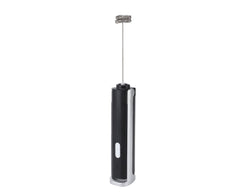 Handheld Milk Frother, Black, Dual Hoop Head, 3 Adjustable Gears, Electric Foam Maker for Coffee