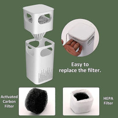 Mini Air Purifier for Bedroom & Car, Quiet Desktop Air Cleaner
