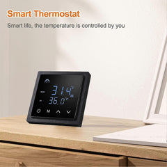Smart Thermostat 16A Floor Heating Temperature Controller with LED Touch Screen