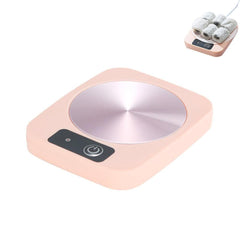 Electric Coffee Mug Warmer Milk Food Hot Plate Cup Warmer for Home Office Pink