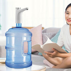 Electric Water Dispenser Pump Automatic Water Bottle Pump for Universal Bottle White