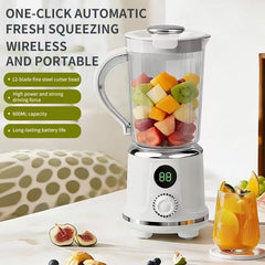 Wireless Blender Portable Blender One-Key Blender Fresh Squeeze Blender USB - White - Size 01