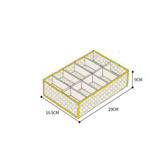 2Pcs 10 Grids Underwear Sock Panties Drawer Storage Bag Organizer Wardrobe Box