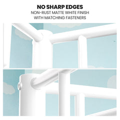 KINGSTON SLUMBER 2in1 King Single Metal Bunk Bed Frame, with Modular Design, Matte White