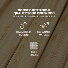 KINGSTON SLUMBER Wooden Kids Single Loft Bed Frame with Desk - White