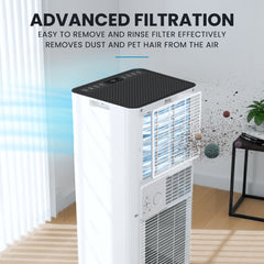 CARSON 2.05kW Portable Air Conditioner, with Fan & Dehumidifier Mode, Remote Control, 24hr Timer, Sleep Mode