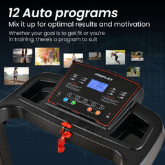 PROFLEX TRX3 Electric Treadmill, Compact Size, Foldable, USB/MP3, Pulse Sensors