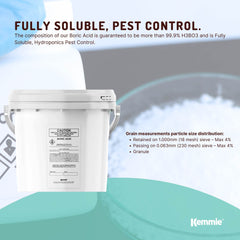 1Kg Boric Acid Powder Bucket 99.9% Pure Fully Soluble Granule Pest Ant Roaches
