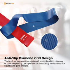 Social Hike Resistance Bands 5-Pack – Anti-Slip Latex Workout Loops 2.3–18.1kg