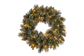 Christabelle Christmas Wreath With Lights- 61cm Cashmere