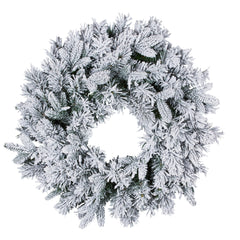 Christabelle Christmas Wreath Snowy Atica Pre-Lit with LED Lights Front Door Decoration Ornament
