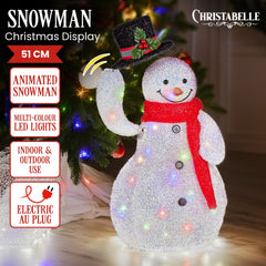 Christabelle 51cm Animated Snowman Christmas Display Decoration Led Lights Xmas
