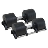 Powertrain Eon 90kg Adjustable Dumbbells Home Gym 9 Strength Training Safety Lock System Building & Fitness Workouts
