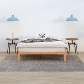 Warm Wooden Natural Bed Base Frame – Double