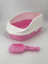 YES4PETS Large Deep Cat Toilet Litter Box Tray High Wall with Scoop Pink