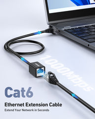 BENFEI 435BK-3M RJ45 Extension Male/Female Patch cords Cat6 1000Mbps 3M