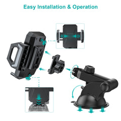 CHOETECH T521-F 15W Fast Wireless Charging Car Dock