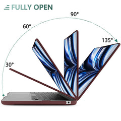 15 inch Air 2023 MacBook Air Matte Case A2941 M2 Chip Hard Shell Case Keyboard Cover Wine Red