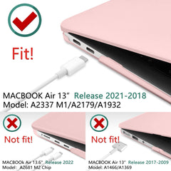 Suitable for MacBook Air 13 Inch Case 2022 2021 2020 2019 2018, A1932, A2179, A2337 Shell Case Keyboard Cover