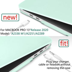 Suitable for Green MacBook Pro 13 Inch Case 2016-2023 M1 M2 A2338 A2289 A2251 A2159 Hard Shell Case Keyboard Cover