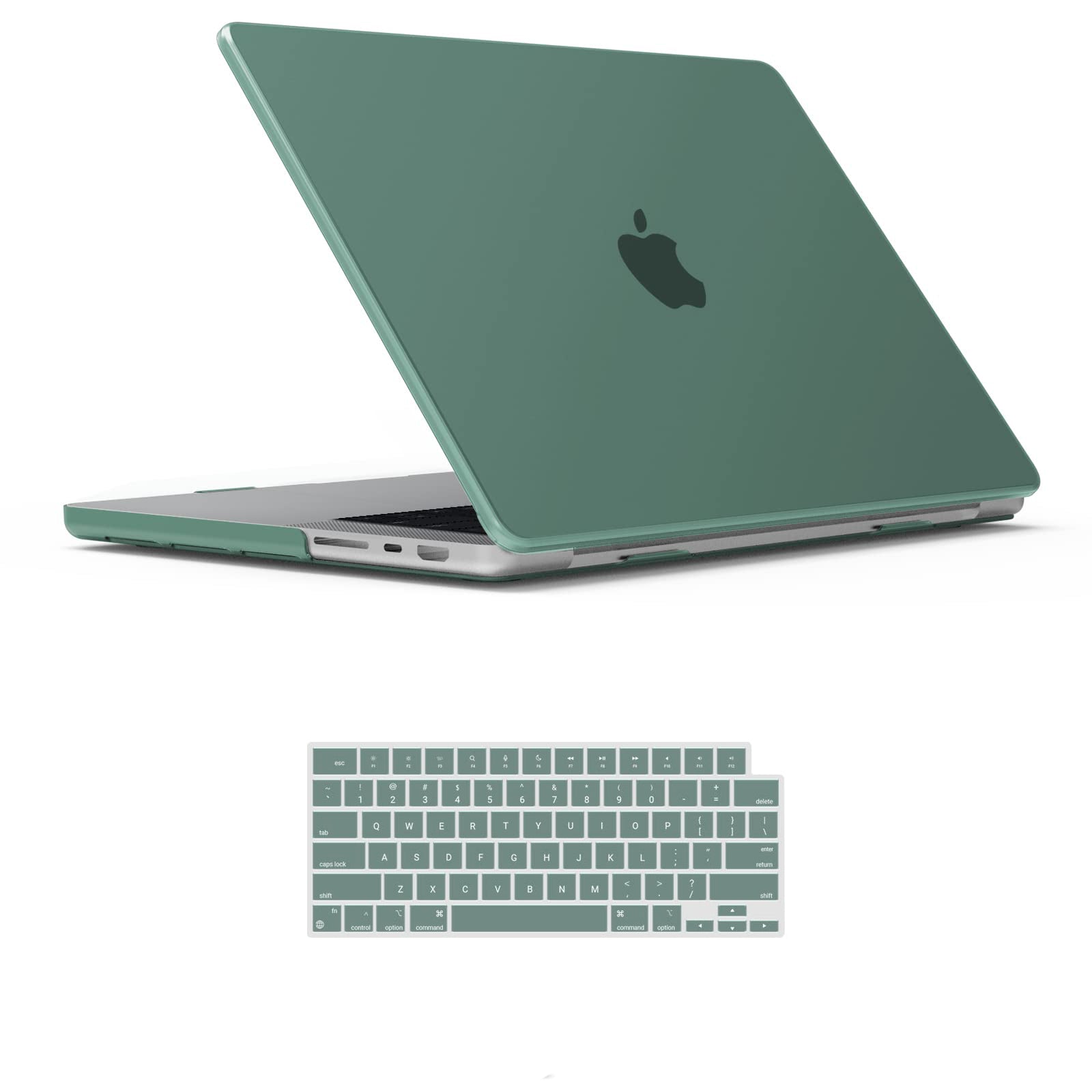 Suitable for MacBook Pro 14 Max Inch Case 2023 2022 2021 M2 A2779 M1 A2442 Hardshell Case Keyboard Cover Midnight Green