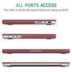 Suitable for MacBook Pro 14 Max Inch Case 2023 2022 2021 M2 A2779 M1 A2442 Hardshell Case Keyboard Cover Wine Red