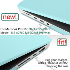 Suitable for MacBook Pro 16 inch Case 2023 2022 2021 M2 A2780 A2485 M1 Pro/Max Hard Shell Case Keyboard Cover Turquoise