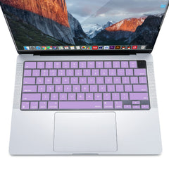 Keyboard Cover Skin For MacBook Air Pro 13 13.6 14 15.3 16 A2442 A2779 A2485 A2780 A2681 A2941 M1 M2 2021 to 2023 purple