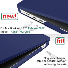 Suitable for 2023 2022 MacBook Air 13 inch case M2 Model A2681 Hard Shell Case Keyboard Cover Blue