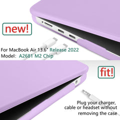 Suitable for 2023 2022 MacBook Air 13 inch case M2 Model A2681 Hard Shell Case Keyboard Cover Purple