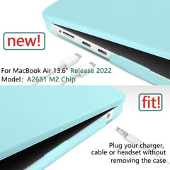 Suitable for 2023 2022 MacBook Air 13 inch case M2 Model A2681 Hard Shell Case Keyboard Cover Turquoise