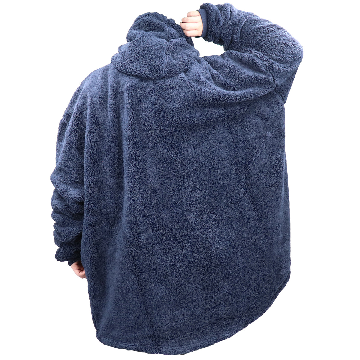 Oversized Soft Pullover Plain Hoodie Warm Fleece Blanket Plush Winter Sweatshirt, Hot Pink, Adult