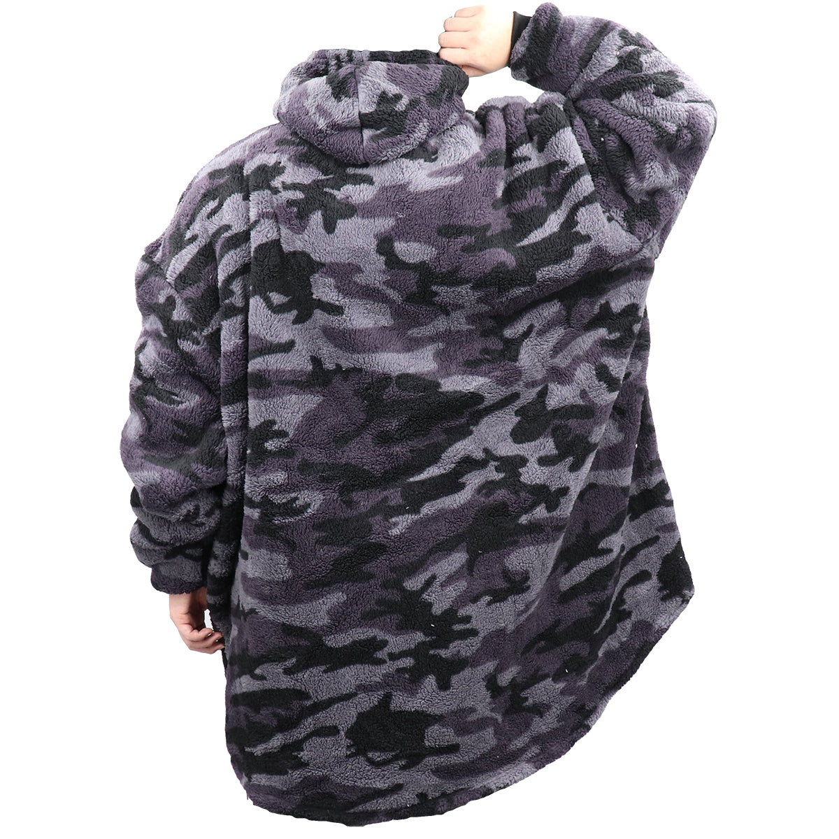 Oversized Soft Pullover Plain Hoodie Warm Fleece Blanket Plush Winter Sweatshirt, Hot Pink, Adult
