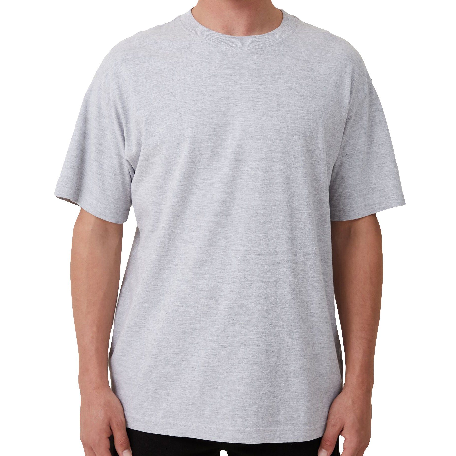 Adult 100% Cotton T-Shirt Unisex Men's Basic Plain Blank Crew Tee Tops Shirts, White, M