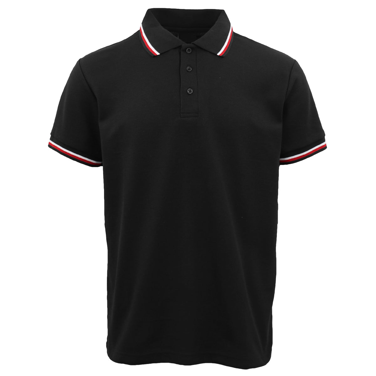 Men's Unisex Polo Shirts Basic Plain Breathable Tops Cotton Cascual Sport Shorts, Black, S