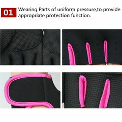 L Size Aolikes Sports Gloves Weight Lifting Exercise Training Workout Bike Riding - Black