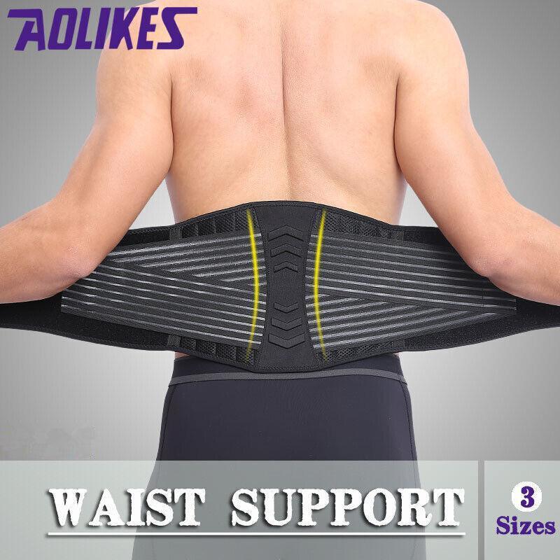 Posture Waist Trimmer Lumbar Lower Support Belt Pain Relief Back Brace Strap Au - L (90-109cm)