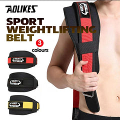 Fitness Weight Lifting Belt Barbell Dumbell Training Back Support Men Women M - Yellow-M