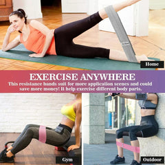 Aolikes Set 3 Resistance Booty Bands Hip Circle Loop Bands Workout Exercise - Set of 3 (Green,Pink,Purple) with Bag