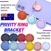 Phone Ring Bracket 360 Degree Rotation Solid Colour Mobile Holder Grip Stand - White