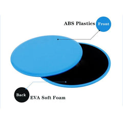 2PCS Core Sliding Discs Fitness Sliders for Home Gym Yoga Gliding Exercise 17cm - Blue