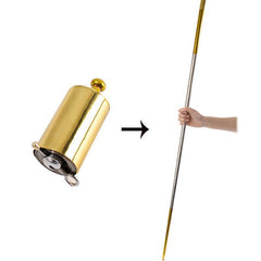 Magic Telescopic Portable Martial Arts Metal Pocket Staff Pocket 110Cm-150Cm - Gold&Silver 1.5M