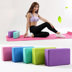 2PCS Yoga Blocks Foam Brick Fitness Exercise Stretch Gym Pilates Tool - Blue