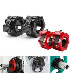 50mm Barbell Clamp Collar Clip Olympic Weightlifting Lift Spring Lock - Black
